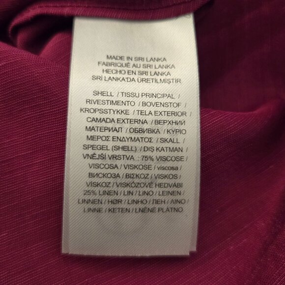 Ralph Lauren Plus Size Satin Long Sleeve Buttoned Top Fuchsia Pink 2X NWT - Picture 7 of 8